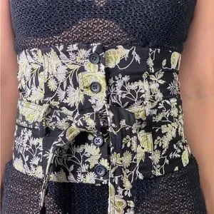 Accessories | Chinese Silk Pattern Waist Belt With Button  display picture 1